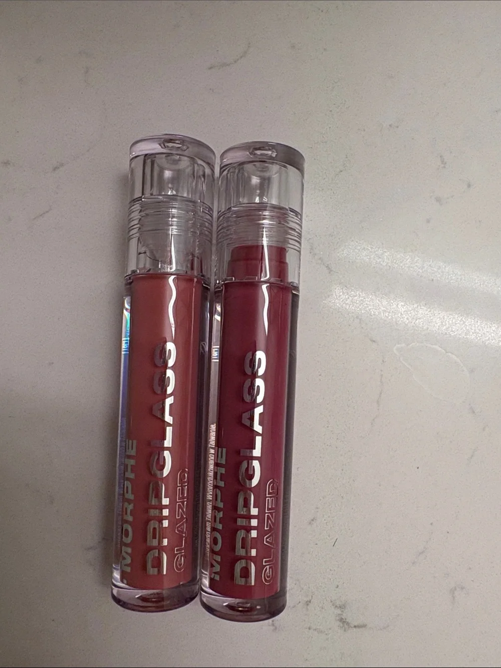 Morphe Drip Glass Glazed Lip Gloss Duo - Nude Brown & Deep Berry